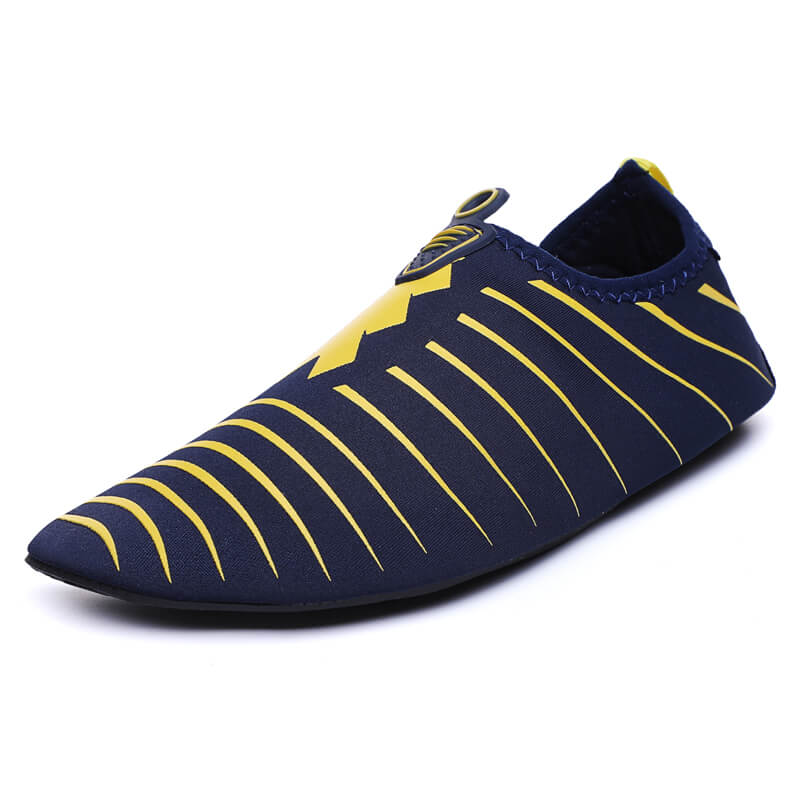 Summer beach shoes blue yellow
