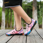 Pink strap aquatic shoes