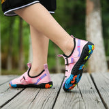 Pink strap aquatic shoes