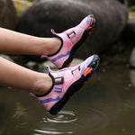 Pink strap aquatic shoes