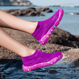 Aquasoft purple beach shoes