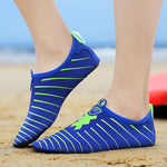 Summer beach shoes blue green
