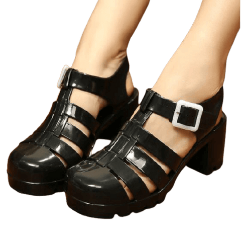 Sandales Plastique Talon Noir - Aquashoes